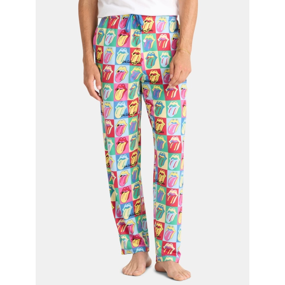 The Rolling Stones Pop Tongue AOP Sleep Pants Men's Size 2XL Lounge Pajama NWT